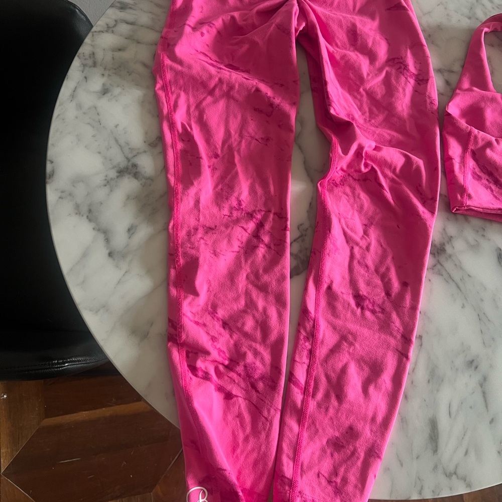Bombshell Sportswear Pink Leggings and Bra Set
